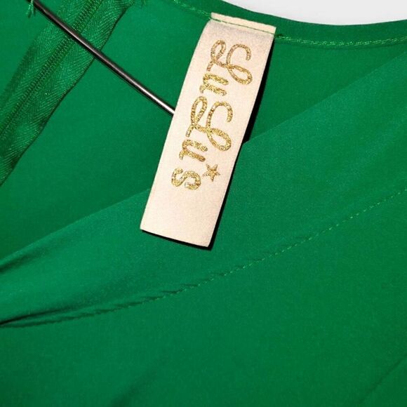 Lulus Womens Dress Sz Medium Kelly Green Mini Coquette Cottagecore Fairycore - Picture 6 of 11